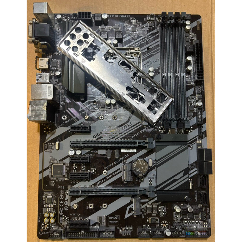 技嘉高階主機板 B360 HD3支援Intel® Core 8、9代1151腳位CPU 二手良品、約八成新