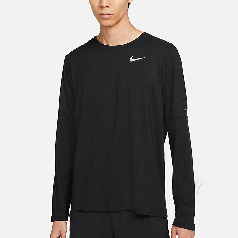 【NIKE】AS M NK DF ELMNT CREW 長袖上衣 男款 運動 黑 DD4755-010