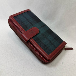 【B.H. POLO】比華利保羅 扣式 拉鍊長夾BH-2143 綠格紋$2980