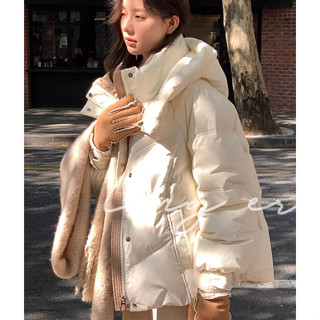 胖胖美依 棉服 韓版寬鬆小香風菱格保暖棉衣棉服女無領拼接輕薄保暖棉…1F073- 7102