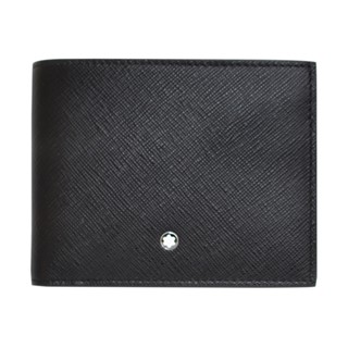 MONTBLANC 萬寶龍 匠心系列 6卡式皮夾 附2個透明隔層 黑色 130318 BK【全新福利品】
