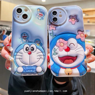 IPhone 16 卡哇伊多啦A夢鏡頭防護氣墊防摔手機殼IPhone 15 14 13 12 11 XR XS/MAX