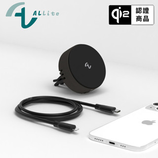 【Allite】CF2 Qi2 MagSafe 多功能磁吸充電手機架 支援 Qi2 15W 快充 車充 車架 磁吸車架