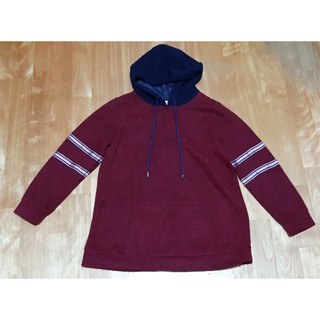 二手衣 衣服 女生 上衣 長袖 冬天 冬季 秋天 秋季 紅色 藍色 連帽衣 帽子 帽T 寬鬆