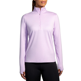 【BROOKS】女 Dash 奔跑半拉鏈長袖上衣 2.0 淺蘭花紫(221651595)