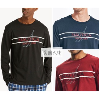 《美國大衛》NAUTICA 上衣 衣服 T恤 長袖 長T Tee 帆船 男 上著 薄長袖 tshirt 【FKLN84】