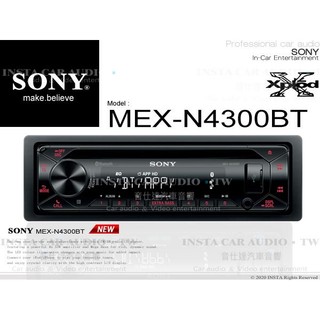 音仕達汽車音響 SONY MEX-N4300BT CD/AUX/USB/IPHONE/藍芽 音響主機 公司貨