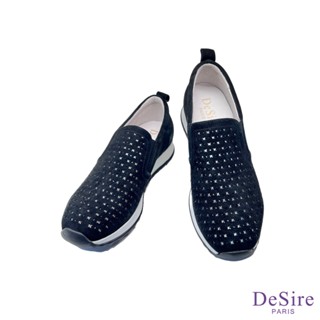 【DeSire】真皮舒適彈力休閒鞋-黑色(4137208-99)