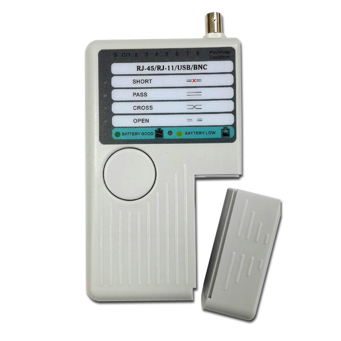 易控王 四合一線材檢測器/多功能檢測器/測試器/檢測網路線、電話線、BNC、USB線(40-251)