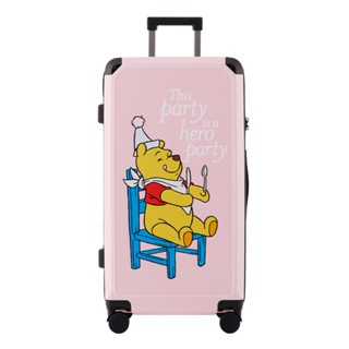【Disney迪士尼小熊維尼】28吋拉鍊款行李箱 胖胖箱 旅行箱 拉桿箱(2年保固 海關鎖 360度飛機輪)