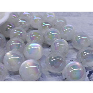 5個價☆12.14.16MM 高亮 果凍白 仿貓眼 UV 圓珠 串珠 DIY飾品 手機鏈配件 手作DIY材料配件
