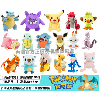 Pokemon 精靈寶可夢 正版授權 玩偶 神奇寶貝 寶可夢娃娃 pokemon玩偶 卡比獸 伊布 夢幻 水箭龜 耿鬼