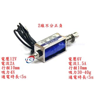 【UCI電子】(D-63) JF-0530B電磁鐵 貫穿框架推拉式直流電磁鐵 行程10mm