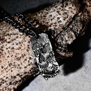 【MF select】執念 軍牌項鍊 暗黑系 個性項鍊 骷髏頭項鍊 個性飾品 雙面圖案 項鍊