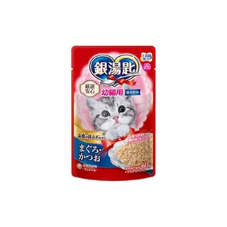 Unicharm嬌聯 銀湯匙幼貓餐包鮪魚+鰹魚 60g【Donki日本唐吉訶德】