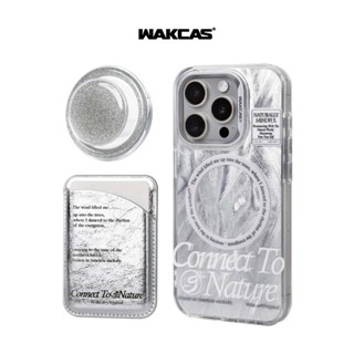 Wakcas▸iPhone 電鍍銀紋理磁吸手機殼磁吸殼 16 15 14 13 Pro ProMax 保護殼 磁吸手機殼