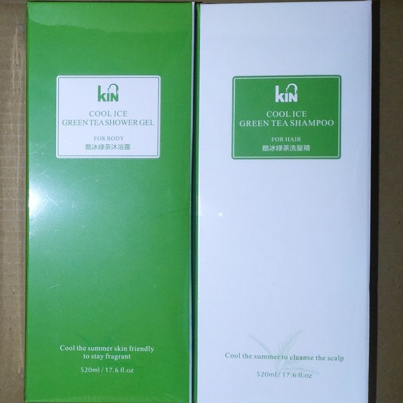 KIN酷冰綠茶沐浴露/洗髮精520ml 卡碧絲cool ice green tea shampoo沐浴乳/洗髮液