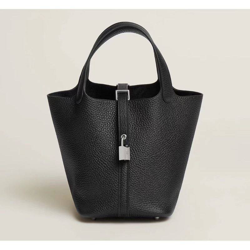Hermes picotin18 黑銀