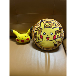 娃娃機出貨皮卡丘抱枕+頭枕 神奇寶貝 寶可夢大抱枕 直徑約40cm 抱枕靠枕坐墊 枕頭