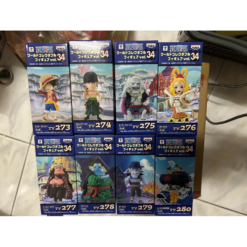 海賊王vol.34 wcf  魚人島 乙姬 索隆 魯夫 惡龍 吉貝爾 甚平 霍迪 太陽海賊船 公仔，日版與代理 全新未拆