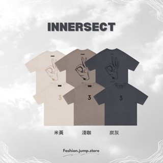 【FJstore】三生萬物 Innersect 2024新款 後背ok手勢款 短T 短踢 寬鬆 落肩 圓領 短袖上衣情侶
