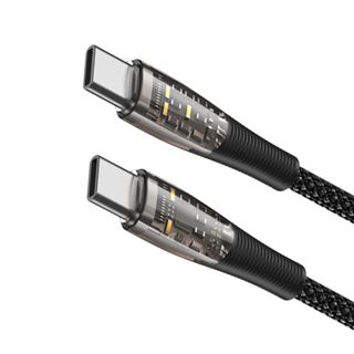 魔力強【DUZZONA 65W PD透視數據線】USB-C TO USB-C 適用iPhone15 Type-C 充電線