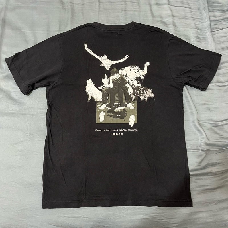 Uniqlo 咒術迴戰伏黑惠短t黑色 M號