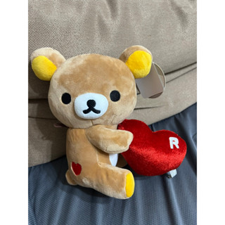 全新 拉拉熊絨毛玩偶 Rilakkuma 愛心側坐款 娃娃 玩偶