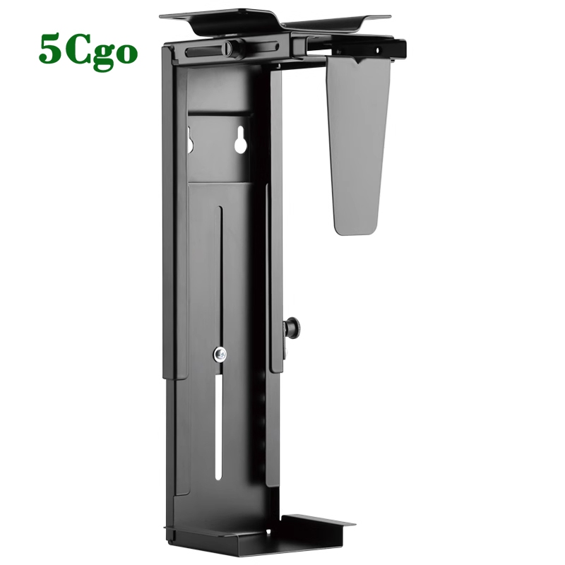 5Cgo.【樂趣購】電腦主機吊架桌上型懸掛式托架承重30kg主機架機殼壁掛架置物架升降桌配件t609389328357