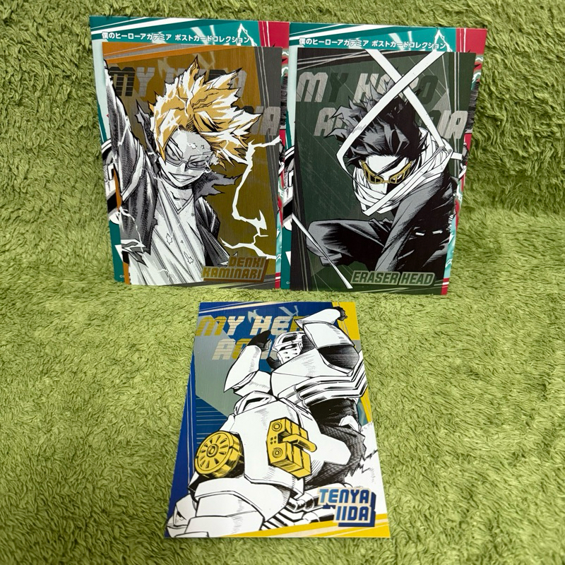 我的英雄學院 JUMPSHOP 燙金明信片 明信片 原畫 上鳴 上鳴電氣 相澤消太 相澤  飯田 飯田天哉