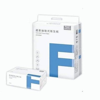 FMC全家 超柔連續抽取式花紋 衛生紙 一袋(110抽×8包-2層式)