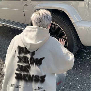 VUUG 帽t 復古字母 長袖衛衣 外套 大學t 美式帽t oversize 連帽外套 寬鬆 秋冬男裝 大尺碼上衣