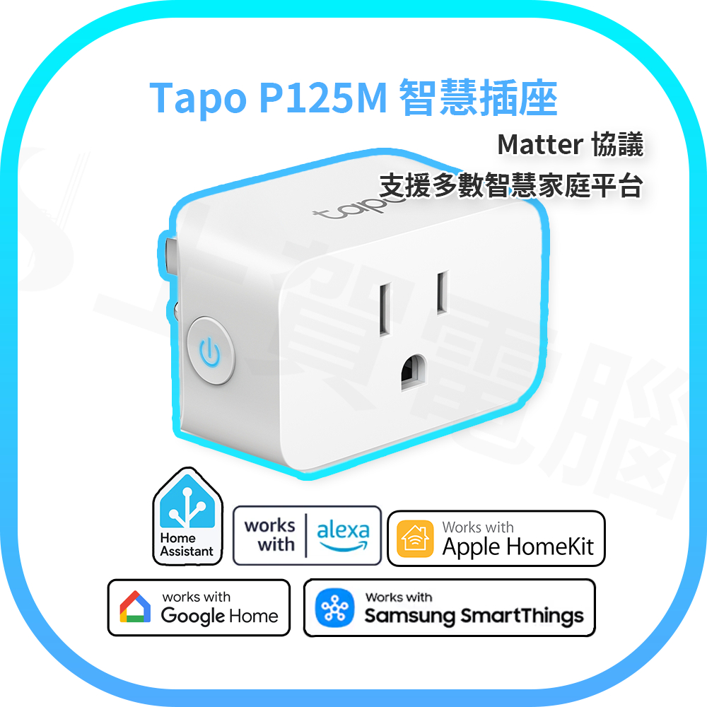 TP-Link Tapo P125M WiFi迷你智慧智能插座 支援Matter/GoogleAssitant/Siri