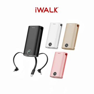【iWALK】 小魷魚 自帶線行動電源 9000mAh 18w快充 Type-c iPhone 行動電源 口袋電源