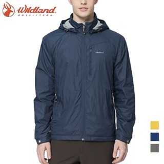 【WILDLAND 荒野】男輕量刷毛防風保暖外套 M~4XL 連帽夾克 刷毛外套 登山外套 防風 0B22908