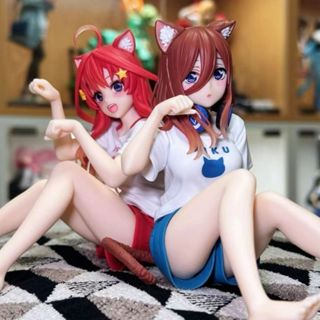 【限時折扣】五等分的花嫁 中野二乃 中野三玖 貓咪居家服 公仔 GK 盒裝 手辦 景品 周邊 模型 動漫 機箱 擺件