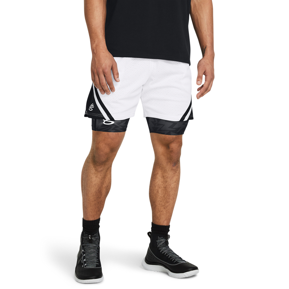 【UNDER ARMOUR】UA 男 Curry Mesh 短褲_1384470-100