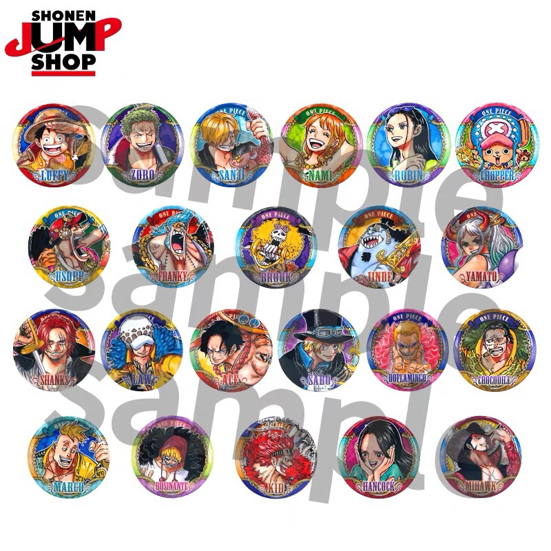 ONE PIECE 海賊王 航海王 | JUMP SHOP 閃亮亮徽章 閃徽章 吧唧 | 羅賓 女帝 喬巴 娜美 騙人布