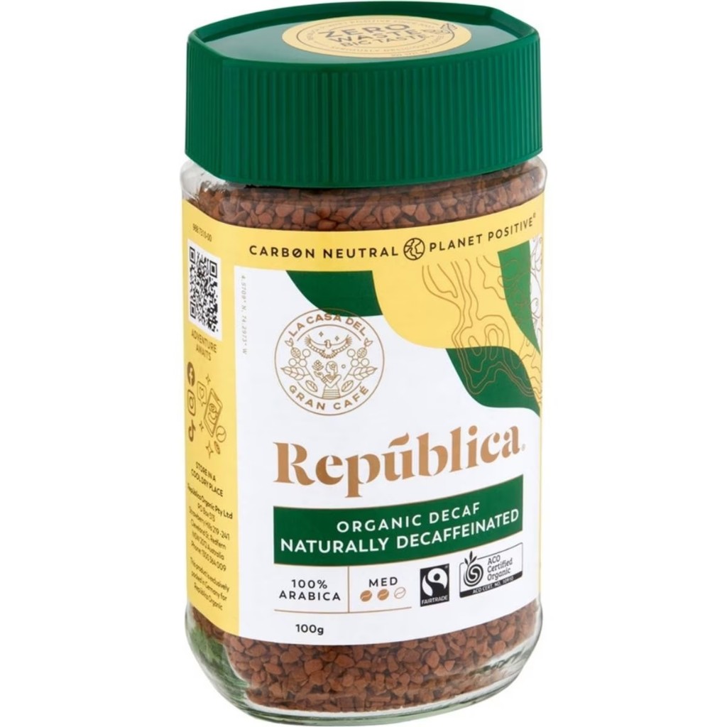 代購澳洲有機無咖啡因咖啡Republica Organic Decaffeinated coffee