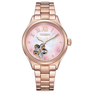 CITIZEN 星辰 櫻花限定款機械套組腕錶PC1017-70Y