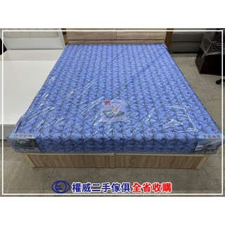 臺中權威二手傢俱 五尺硬式冬夏兩用雙人彈簧床墊(全新) ▪ 臺北中古傢俱家電回收獨立筒乳膠床排骨床掀床上下舖鍛鐵床子母床