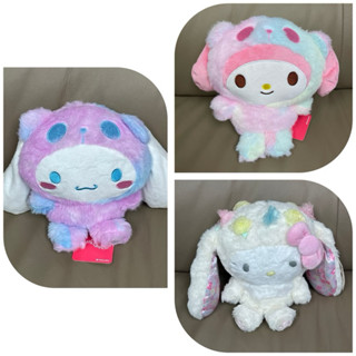 正版 夾娃娃 三麗鷗 Hello Kitty 大耳狗 美樂蒂 彩虹渲染 絨毛娃娃 高約20cm