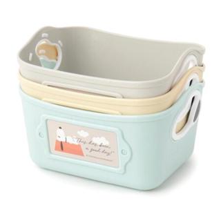 ♡松鼠日貨♡三個一組 正版 錦化成 史努比 snoopy 造型 玩具 零食 文具 置物籃 收納盒 置物盒 500ml