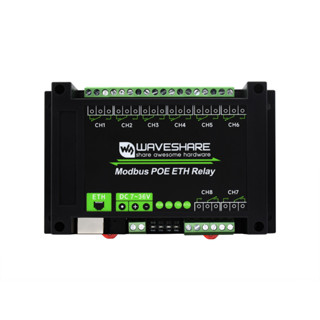 【莓亞科技】Modbus RTU/TCP 8路乙太網繼電器模組(支援 PoE, 含稅附發票NT$1368)