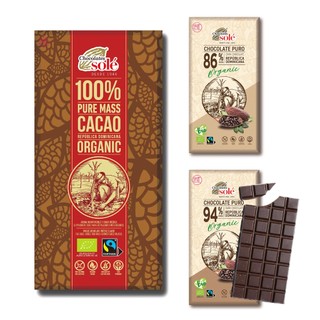【西班牙Sole收淚】100%黑巧克力100g❰歐盟認證+公平貿易❱無糖可可粉 Cacao 生巧克力塊 純素 無麩質