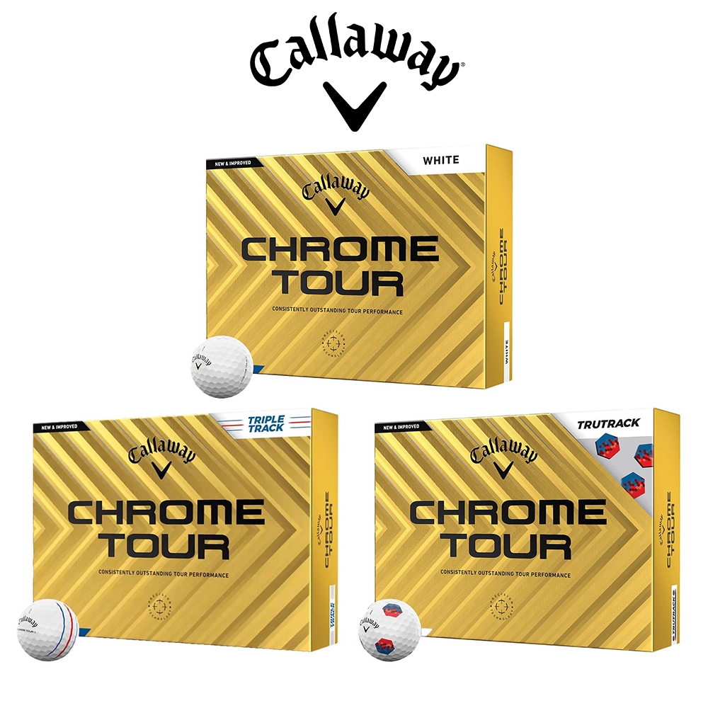 【Callaway 卡拉威】CHROME TOUR 24 四層高爾夫球 (12顆入 3顆/盒)