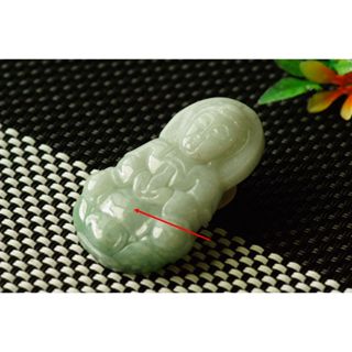 S646玉墜子❀翡翠玉A貨冰潤飄花觀音菩薩玉墜吊墜掛件玉珮【緬甸玉翠軒】玉首飾品 男女款式