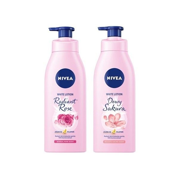 【NIVEA 妮維雅】粉嫩嫩潤白水凝乳350ml｜水凝乳質地 清爽不黏膩 長效潤澤 保濕 D683373