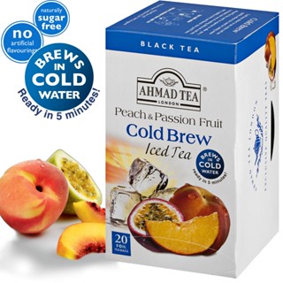 英國Ahmad Cold Brew Peach & Passion Fruit冷泡桃子和百香果/芒果和荔枝無咖啡因茶