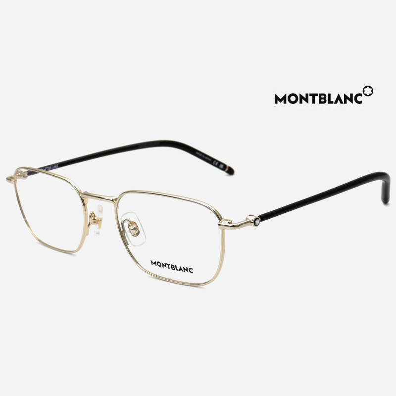 MONTBLANC MB0369O 萬寶龍眼鏡 │ 時尚經典超輕商務斯文金色方框眼鏡 男生品牌眼鏡框【幸子眼鏡】